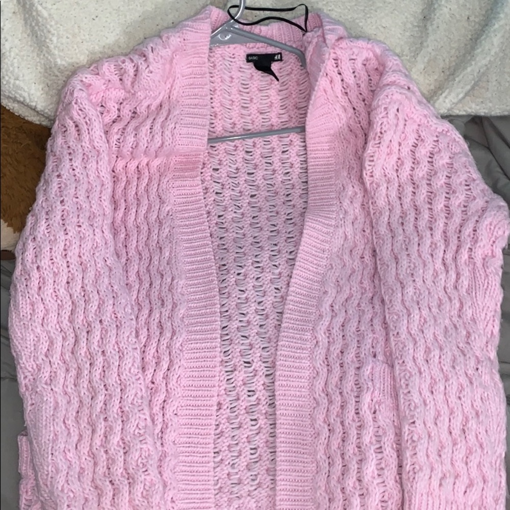 Pink cardigan